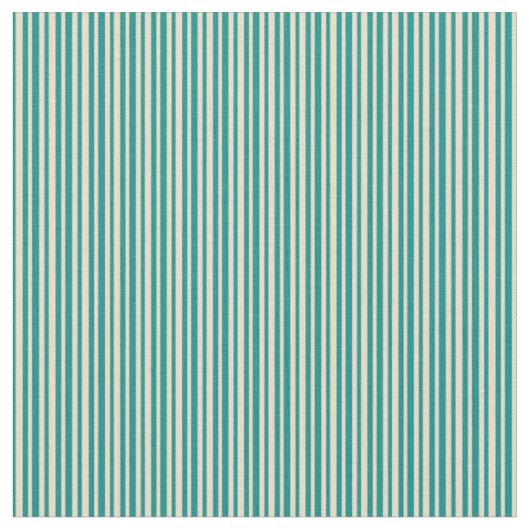 Dark Cyan und Tan Lines Muster Stoff (Nahaufnahme)
