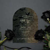 Dark Damask Romance Halloween Einladung