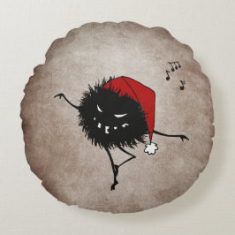 Dark Dancing Evil Christmas Bug Rundes Kissen