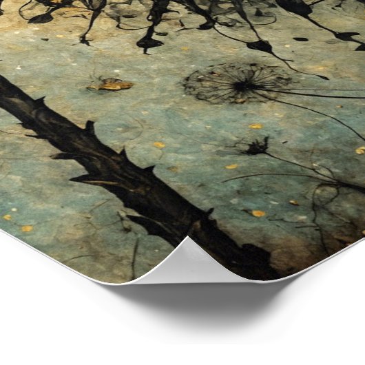 Dark Dandelion Fairy Poster (Ecke)