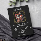 Dark Dia De Los Muertos Engagement Party Einladung