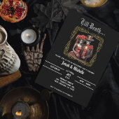 Dark Dia De Los Muertos Engagement Party Einladung