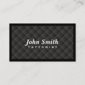 Dark Diamond Quilt Tattoo Art Business Card Visitenkarte (Vorderseite)