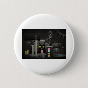 Dark Digital Time Clock Play Game Graue Katze Button