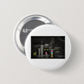 Dark Digital Time Clock Play Game Graue Katze Button (Vorne & Hinten)