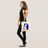 Dark Disco Blue Tragetasche (Vorderseite (Model))