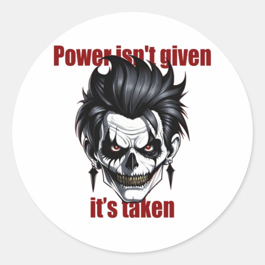 Dark Dominance Runder Aufkleber (Vorderseite)