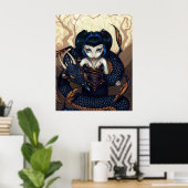 Dark Dragon ART PRINT gotische Fantasy Dragon Art Poster (Heimbüro)