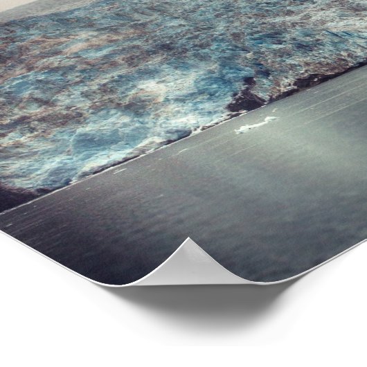 Dark & Dramatischer Alaska-Gletscher | Poster (Ecke)