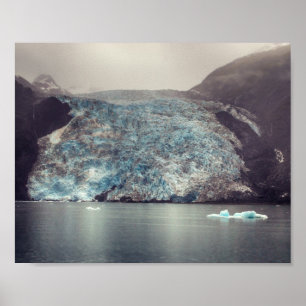 Dark & Dramatischer Alaska-Gletscher   Poster
