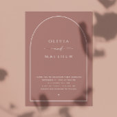 Dark Dusty Rose Arch Wedding | Romantisches Foto + Einladung