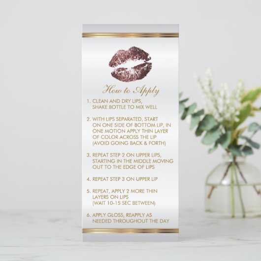 Dark Dusty Rose Glitzer Lipsense Instruktionen (Stehend Vorderseite)