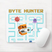 Dark Edgy Arcade Game Pixel Skull Parody Mousepad (Mit Mouse)