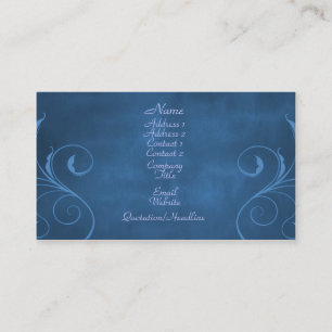 Dark Elegance Business Card, Royal Blue Visitenkarte