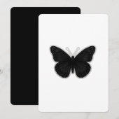 Dark Elegance Butterfly Einladung (Vorne/Hinten)