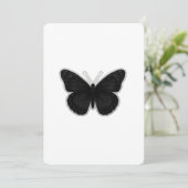 Dark Elegance Butterfly Einladung (Stehend Vorderseite)