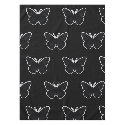 Dark Elegance Butterfly Tischdecke (Vorderseite)