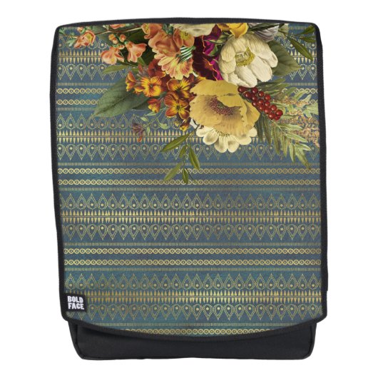 Dark Elegance Floral Rucksack (Vorderseite)