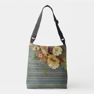 Dark Elegance Floral Tragetaschen Mit Langen Trägern