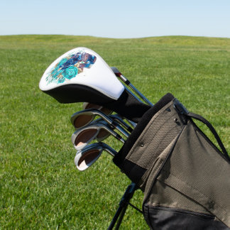 Dark Elegance Golf Kopfschutz – Blue Bloom Requiem Headcover