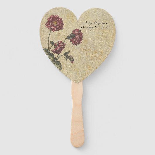 Dark Elegance Wedding Fans Fächer (Rückseite)