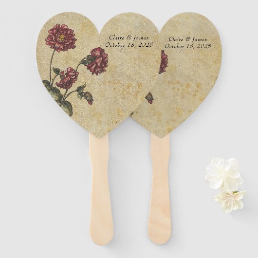 Dark Elegance Wedding Fans Fächer (Vorne und Hinten)