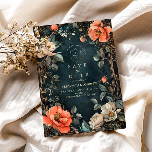 Dark Elegance Wedding Theme Save The Date