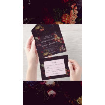 Dark Elegant Burgundy Moody Floral Foto