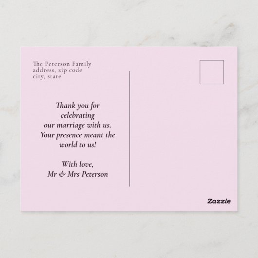 Dark Elegant Burgundy Moody Floral Postkarte (Rückseite)