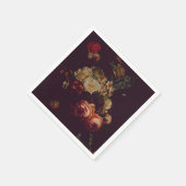 Dark Elegant Burgundy Moody Floral Serviette (Ecke)