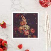 Dark Elegant Burgundy Moody Floral Serviette (Beispiel)