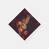 Dark Elegant Burgundy Moody Floral Serviette (Ecke)