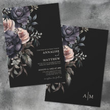 Dark Elegant Floral Wedding