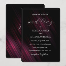 Dark Elegant Wedding Invitation Design