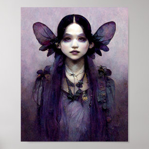Dark Elf 3 Goth Gothic Fantasy Art Poster
