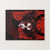 Dark Elf Demon Red Black Fantasy Art Puzzle (Horizontal)