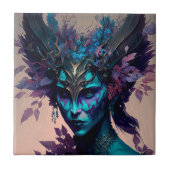 Dark Elf Fantasy Art Fliese (Vorderseite)