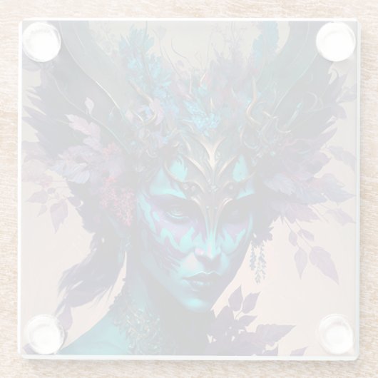 Dark Elf Fantasy Art Glasuntersetzer (Rückseite)