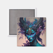 Dark Elf Fantasy Art Magnet (Vorderseite/Rückseite)