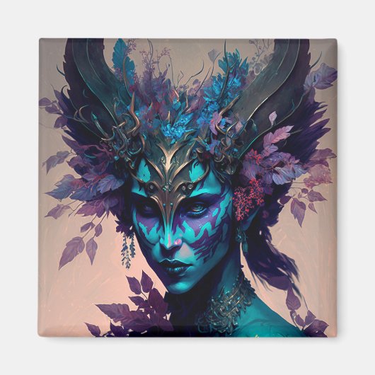 Dark Elf Fantasy Art Magnet (Vorne)