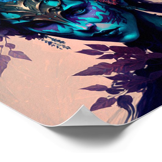 Dark Elf Fantasy Art Poster (Ecke)