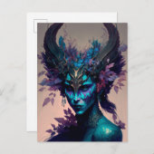 Dark Elf Fantasy Art Postkarte (Vorne/Hinten)