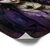 Dark Elf Goth Gothic Fantasy Art Poster (Ecke)