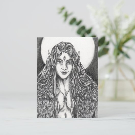 Dark Elf Postkarte (Stehend Vorderseite)