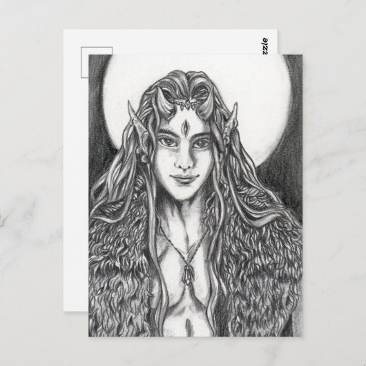 Dark Elf Postkarte (Vorne/Hinten)