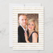 Dark Emerald and Gold Floral Wedding Foto Einladung (Rückseite)