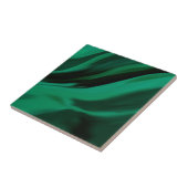 Dark Emerald Green Abstrakt Fliese (Seite)
