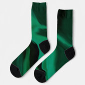 Dark Emerald Green Abstrakt Socken (Linkes Detail)