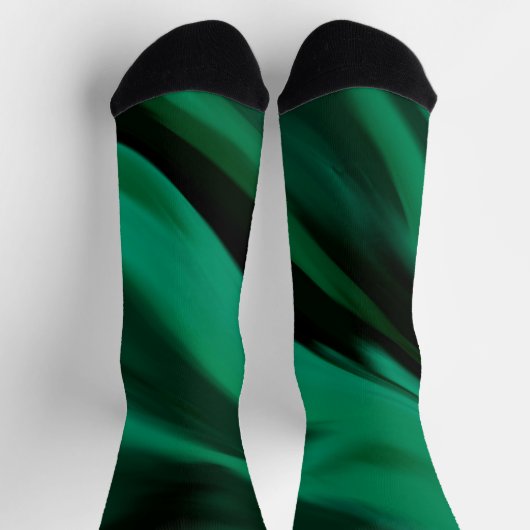 Dark Emerald Green Abstrakt Socken (Oben)