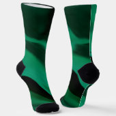 Dark Emerald Green Abstrakt Socken (Gewinkelt)